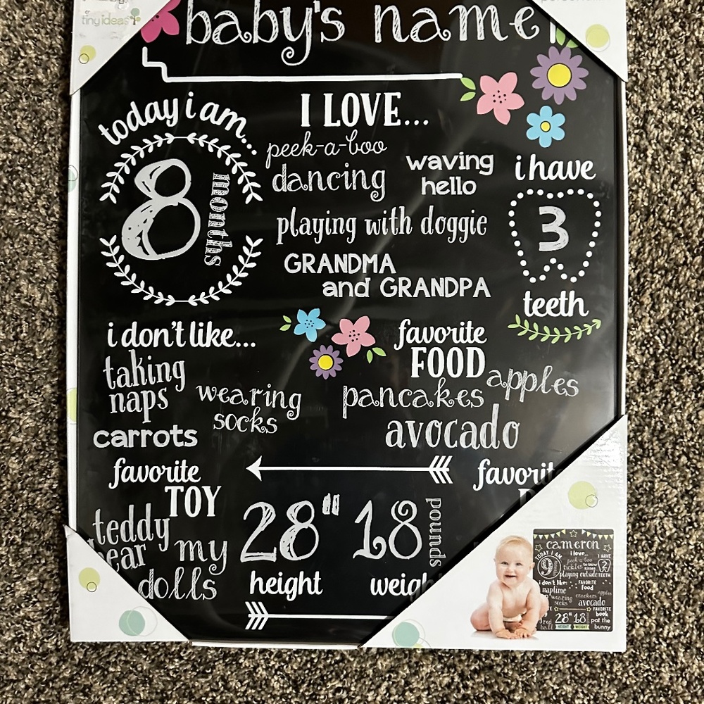 Tiny Ideas Baby Highlight Chalkboard (NWT)